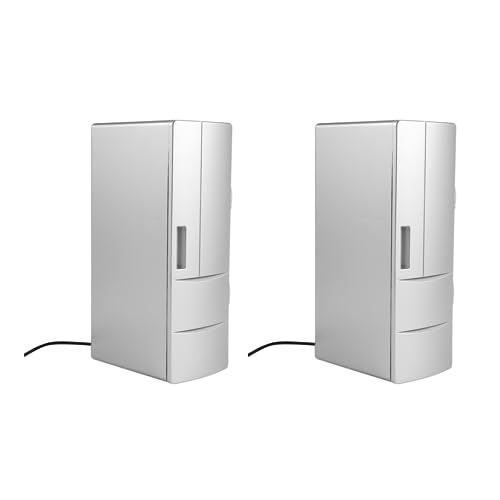 2 x Mini-USB-Kühlschrank, Gefrierschrank, Dosen, Getränke, Bierkühler, Wärmer für Reisen, Kühlschrank, Eisbox, Auto, Büro, tragbar, 2 Stück 2 x Mini-USB-Kühlschrank, Gefrierschrank, Dosen, Getränke, Bierkühler, Wärmer für Reisen, Kühlschrank, Eisbox, Auto, Büro, tragbar, 2 Stück von Beelooom