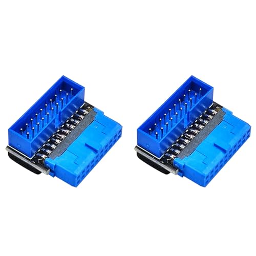 Beelooom 2X USB Header Adapter USB3.2 GEN1 19Pin/20Pin Buchse 90 Grad Lenkwinkel Konverter DIY Desktop Motherboard B Beelooom 2X USB Header Adapter USB3.2 GEN1 19Pin/20Pin Buchse 90 Grad Lenkwinkel Konverter DIY Desktop Motherboard B von Beelooom