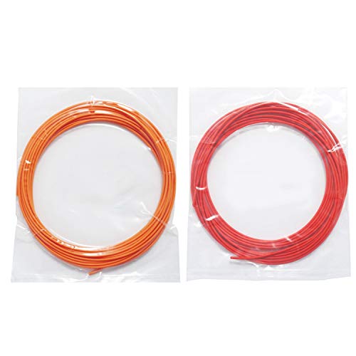Filament, niedrige Temperatur, 3D-Druckstifte, Zubehör für 3D-Drucker/3D-Drucker, Orange und Rot, 5 m, 1,75 mm, 2 Stück von Beelooom