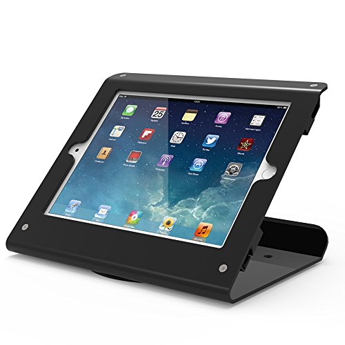 Beelta Kiosk iPad Ständer 360 Grad drehbare Basis, iPad Thekenständer für iPad Air 1, Air 2, Pro 9.7“, iPad 5,6 Mattschwarz von Beelta