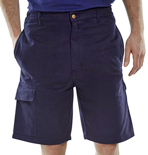 Cargo-Shorts mit Taschen, Marineblau, Größe 36 von Beeswift
