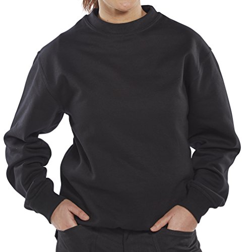 Click Polycotton Sweatshirt Schwarz XXL von Beeswift