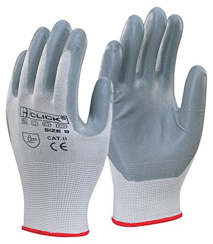 Nitrilschaum-Polyester-Handschuh, Grau L von Beeswift