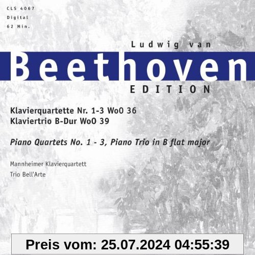 Klavierquartette 1-3 u.a. von Beethoven, Ludwig Van