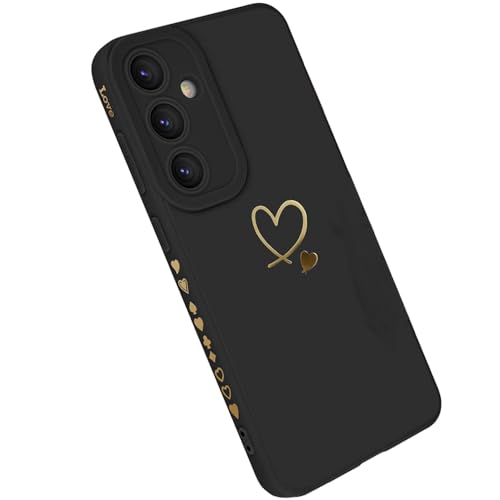 Beetop Kompatibel Mit Samsung Galaxy A35 5G Hülle Schutzhülle Silikon TPU Love Herz Stoßfest Handyhülle Case Cover für Samsung Galaxy A35 5G - Schwarz von Beetop