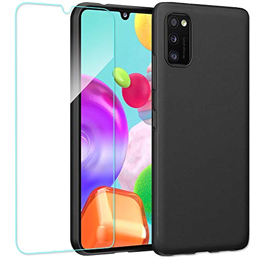 Beetop Kompatibel Mit Samsung Galaxy A41 Hülle + Schutzglas Set, TPU Schutzhülle Schutzfolie Für Samsung Galaxy A41 Schwarz von Beetop