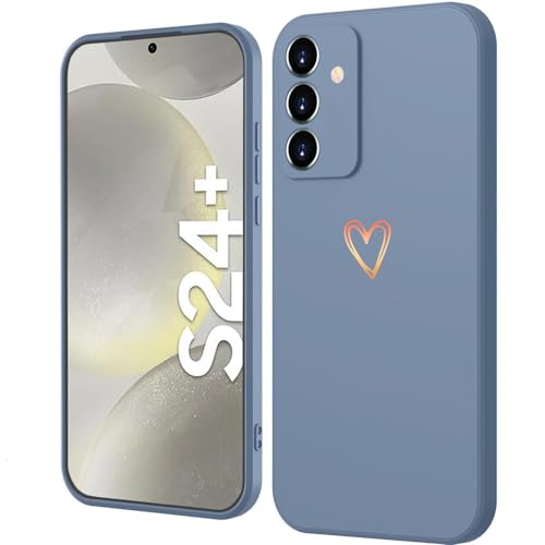 Beetop Kompatibel Mit Samsung Galaxy S24 Plus Hülle Schutzhülle Silikon TPU Stoßfest Handyhülle Case Cover für Samsung Galaxy S24 Plus - Grau von Beetop