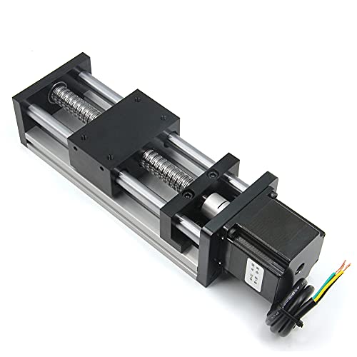 Befenybay 100 mm effektive Verfahrlänge Doppelter optischer Achsenführungs-Kugelumlaufspindel SFU1605 mit NEMA23-Schrittmotor für DIY-CNC-Fräserteile X Y Z Lineartischaktuator und 3D-Drucker von Befenybay
