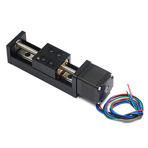 Befenybay 50mm effektive Verfahrlänge Mini Linear Rail Guide Gewindespindel T6x1 mit NEMA11 Schrittmotor für DIY CNC Router Teile X Y Z Linear Stage Actuator von Befenybay