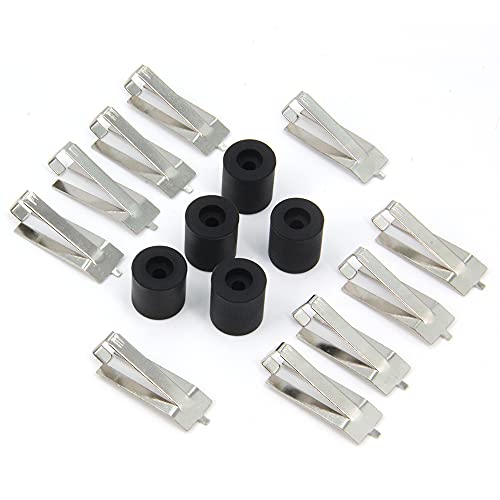 Befenybay 5PCS Schwarz Heizbett Silikon Nivelliersäule + 10PCS Glasbett Spring Turn Clips für 3D-Drucker (Schwarz) von Befenybay