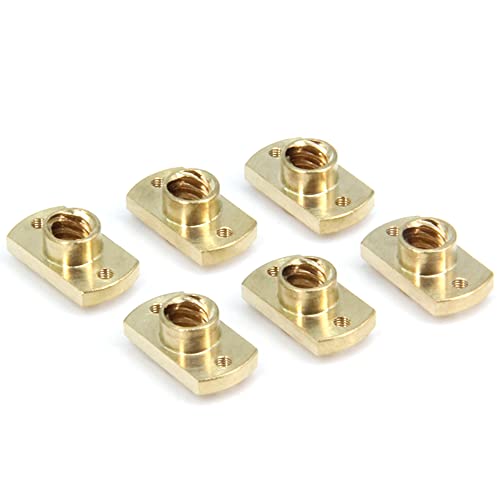 Befenybay 6 Stück Bleischraube Messing Mutter Durchmesser 8 mm Teilung 2 mm Kabel 8 mm (4 Starts) für Ender 3/Ender 3 Pro/Ender 3 V2/CR-10/CR-10S 3D-Drucker von Befenybay