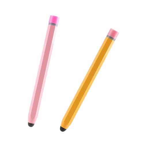 2er Pack Kinder Tablet Eingabestift, Tablet Stift, Handy Stift, Gummi Touchscreen Stift, Touchscreen Stift für Kinder, Kugelschreiber mit Touchpen, für Handys Tablets Kinder Smartwatch von Begonia