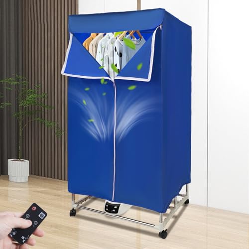 Begoniape Wäschetrockner, 1500W Elektrisch Trockner mit Fernbedienung und Timer, Geräuscharm, Tragbare Kleiderschrank Klappbar Warmlufttrockner für Zuhause Begoniape Wäschetrockner, 1500W Elektrisch Trockner mit Fernbedienung und Timer, Geräuscharm, Tragbare Kleiderschrank Klappbar Warmlufttrockner für Zuhause von Begoniape