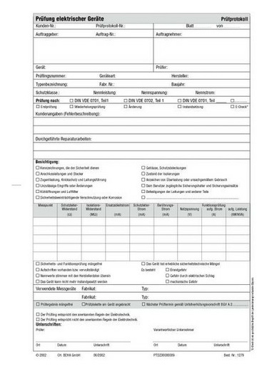 Beha-Amprobe 1279 Prüfprotokoll 0701/0702 50 St. Beha-Amprobe 1279 Prüfprotokoll 0701/0702 50 St. von Beha-Amprobe