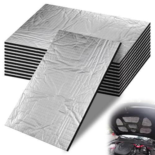 12 StückAlubutyl Platten Dämmmatte, 400 * 250 * 5mm Dämmmatte Selbstklebend, Isolierung Feuerfest Wasserdicht Antidröhnmatte für Schallschutz und Wärmedämmung in Wohnungen, Büros und Fahrzeugen 12 StückAlubutyl Platten Dämmmatte, 400 * 250 * 5mm Dämmmatte Selbstklebend, Isolierung Feuerfest Wasserdicht Antidröhnmatte für Schallschutz und Wärmedämmung in Wohnungen, Büros und Fahrzeugen von Behogan