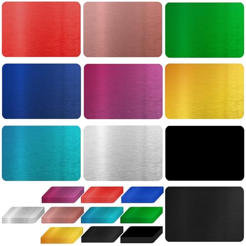 150 Stück Metall Visitenkarten, 86x54x0.45mm Rohlinge Gravierte Businesskarten, Metall Karten, Aluminium Visitenkarten, Business Card Geeignet für Büro, Office und DIY Geschenkkarten, Satte Farben 150 Stück Metall Visitenkarten, 86x54x0.45mm Rohlinge Gravierte Businesskarten, Metall Karten, Aluminium Visitenkarten, Business Card Geeignet für Büro, Office und DIY Geschenkkarten, Satte Farben von Behogan