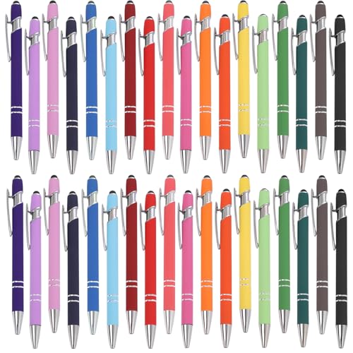 36 Stück Kugelschreiber Mit Touchpe, Hochwertig Druckkugelschreiber, 2 In 1 Stylus Stifte Eingabestift, Mehrfarbig Stifte, Retractable Stifte für Schule, Schulbedarf, Büro und Haushalt 36 Stück Kugelschreiber Mit Touchpe, Hochwertig Druckkugelschreiber, 2 In 1 Stylus Stifte Eingabestift, Mehrfarbig Stifte, Retractable Stifte für Schule, Schulbedarf, Büro und Haushalt von Behogan