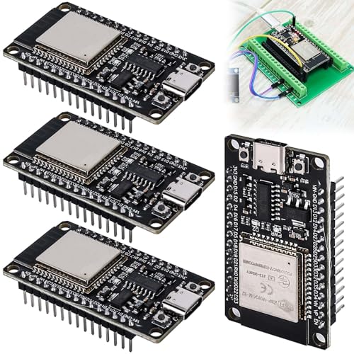 4 Stücke ESP32 Entwicklungsplatine NodeMCU Modul: ESP32 Typ C NodeMCU Entwicklungsplatine, ESP-WROOM-32, 2,4 GHz Dual-Mode WiFi + Bluetooth Dual Cores Mikrocontroller integriert, CH340C Chip 4 Stücke ESP32 Entwicklungsplatine NodeMCU Modul: ESP32 Typ C NodeMCU Entwicklungsplatine, ESP-WROOM-32, 2,4 GHz Dual-Mode WiFi + Bluetooth Dual Cores Mikrocontroller integriert, CH340C Chip von Behogan