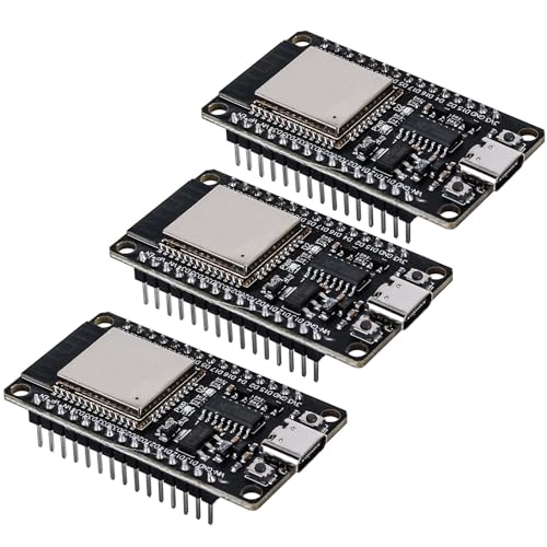 Behogan 3 Stücke ESP32 Entwicklungsplatine NodeMCU Module, ESP-32S Entwicklungsboard 2,4 GHz Dual Core WLAN WiFi Bluetooth 2-in-1 Mikrocontroller, ESP32 USB C NodeMCU Development Board, CH340C Chip Behogan 3 Stücke ESP32 Entwicklungsplatine NodeMCU Module, ESP-32S Entwicklungsboard 2,4 GHz Dual Core WLAN WiFi Bluetooth 2-in-1 Mikrocontroller, ESP32 USB C NodeMCU Development Board, CH340C Chip von Behogan