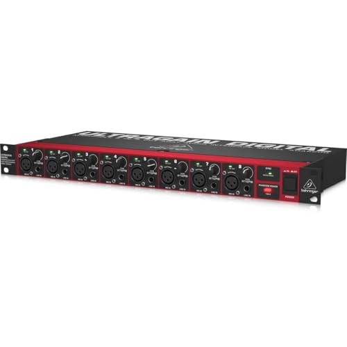 Behringer ADA8200 Audiophiles ADAT-Audiointerface mit 8 Ein- und 8 Ausgängen und Midas-Mikrofonvorverstärkern von Behringer