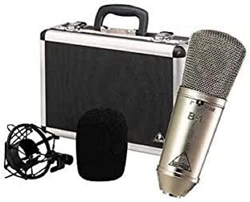 Behringer B-1 Goldbedampftes Großmembran-Studio-Kondensatormikrofon, Silber von Behringer