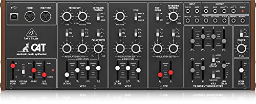 Behringer CAT Legendärer paraphonischer Analog-Synthesizer mit zwei VCOs, 4 mischbaren Wellenformen, externem Signalprozessor, 16-stimmiger Poly Chain und Eurorack-Format von Behringer