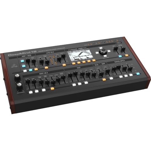 Behringer DEEPMIND 12D True Analog 12-Stimm Polyphoner Desktop Synthesizer mit 4 FX Engines, 2 OSCs, LFOs und 8-Kanal Modulationsmatrix von Behringer