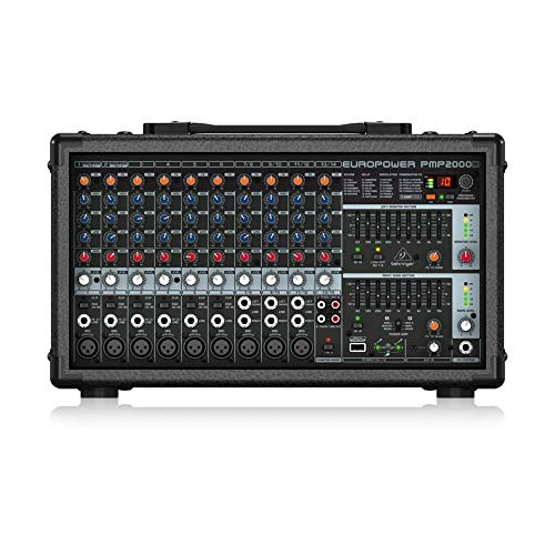 Behringer EUROPOWER PMP2000D 2000 Watt 14-Kanal-Powermixer mit Klark Teknik Multi-FX-Prozessor und Wireless-Option von Behringer