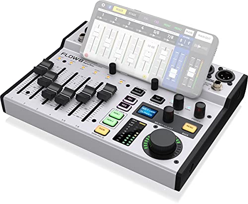 Behringer FLOW 8 8-Input Digital Mixer with Bluetooth Audio and App Control, 60mm Channel Faders, 2 FX Processors and USB/Audio Interface von Behringer