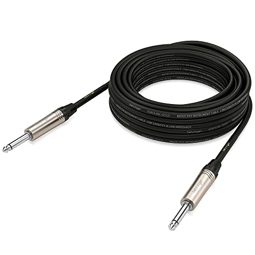 Behringer GIC-1000 Gold Performance 10 m (32,8 ft) Instrumentenkabel mit 6,35 mm TS-Anschlüssen von Behringer