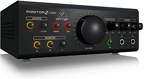 Behringer MONITOR2USB High-End Lautsprecher- und Kopfhörer-Monitoring-Controller mit VCA-Steuerung und USB-Audio-Interface von Behringer