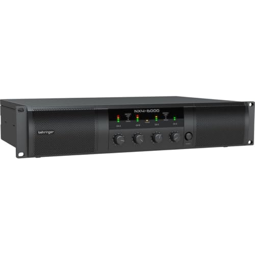 Behringer NX4-6000 Ultraleichter 6000-Watt-4-Kanal-Class-D-Leistungsverstärker mit SmartSense-Lautsprecherimpedanzkompensation von Behringer