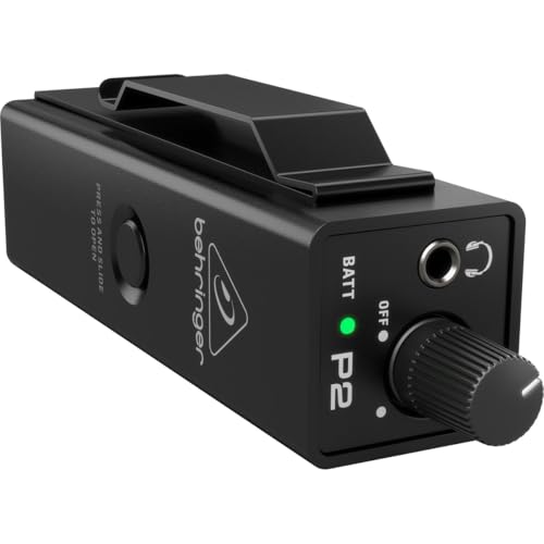 Behringer POWERPLAY P2 Ultra-kompakter Persönlicher In-Ear Monitor Verstärker für Musiker mit 3,5 mm Klinke und XLR/TRS Eingang von Behringer
