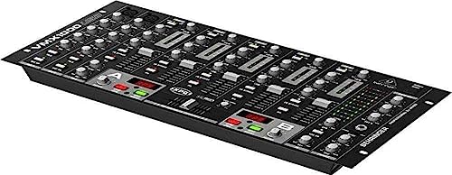 Behringer PRO MIXER VMX1000USB Professioneller 7-Kanal-Rackmount-DJ-Mixer mit USB/Audio-Schnittstelle, BPM-Zähler und VCA-Steuerung von Behringer