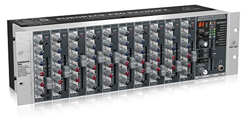 Behringer RX1202FX V2 Premium 12-Eingangs-Mikrofon/Line-Rack-Mixer mit XENYX-Mikrofonvorverstärkern, britischen EQs und Multi-FX-Prozessor von Behringer