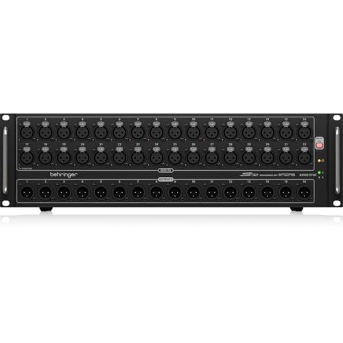Behringer S32 I/O-Box mit 32 fernsteuerbaren Midas-Vorverstärkern, 16 Ausgängen und AES50-Netzwerk mit Klark Teknik SuperMAC-Technologie von Behringer