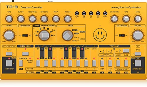 Behringer TD-3-AM Analoger Bass-Line-Synthesizer mit VCO, VCF, 16-stufigem Sequenzer, Verzerrungseffekten und 16-stimmiger Polykette von Behringer