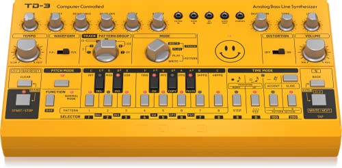 Behringer TD-3-AM Analoger Bass-Line-Synthesizer mit VCO, VCF, 16-stufigem Sequenzer, Verzerrungseffekten und 16-stimmiger Polykette Behringer TD-3-AM Analoger Bass-Line-Synthesizer mit VCO, VCF, 16-stufigem Sequenzer, Verzerrungseffekten und 16-stimmiger Polykette von Behringer