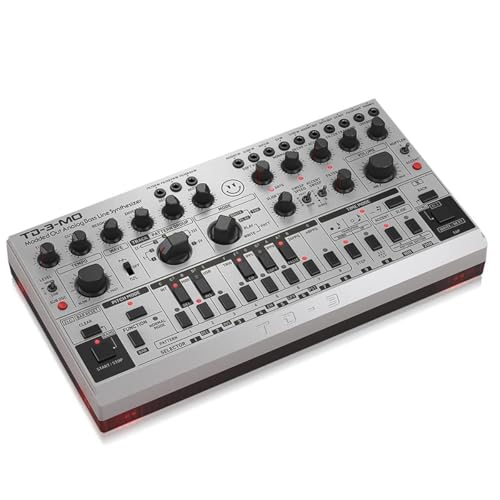 Behringer TD-3-MO-SR Desktop Synthesizer – “Modded Out” Analog Bass Line Synthesizer (Silver Color) – for Synthesizer Musicians von Behringer