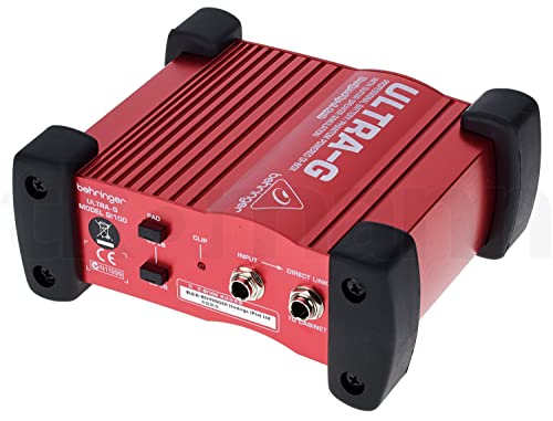 Behringer ULTRA-G GI100 Professionelle batterie-/phantomgespeiste DI-Box mit Gitarren-Lautsprecher-Emulation von Behringer