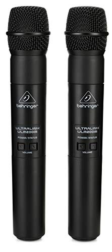 Behringer ULTRALINK ULM202USB Leistungsstarkes digitales 2,4-GHz-Drahtlossystem mit 2 Handmikrofonen und Dual-Mode-USB-Empfänger von Behringer