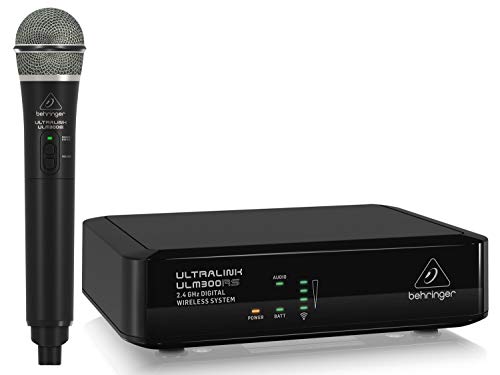 Behringer ULTRALINK ULM300MIC Hochleistungs-2,4-GHz-Digital-Drahtlossystem mit Handmikrofon und Empfänger von Behringer