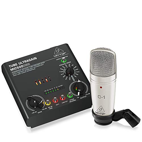 Behringer VOICE STUDIO Complete Recording Bundle mit Studio-Kondensatormikrofon, Röhrenvorverstärker mit 16 Preamp-Voicings und USB/Audio-Interface von Behringer