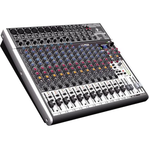 Behringer X2222USB Premium 22-Input 2/2-Bus Mixer mit XENYX Mic Preamps und Compressors, British EQs, 24-Bit Multi-FX Processor und USB/Audio Interface,Kompatibel mit PC und Mac von Behringer