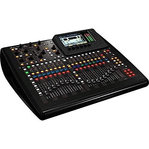 Behringer X32 COMPACT Kompaktes digitales Mischpult mit 40 Eingängen, 25 Bussen, 16 programmierbaren Midas-Vorverstärkern, 17 motorisierten Fadern, Kanal-LCDs, 32-Kanal-Audio-Interface*-Fernbedienung von Behringer