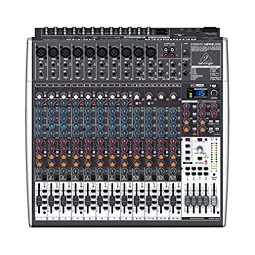 Behringer XENYX X2422USB Premium 24-Input 4/2-Bus Mixer mit XENYX Mic Preamps und Compressors, British EQ, 24-Bit Multi-FX Processor und USB/Audio Interface von Behringer