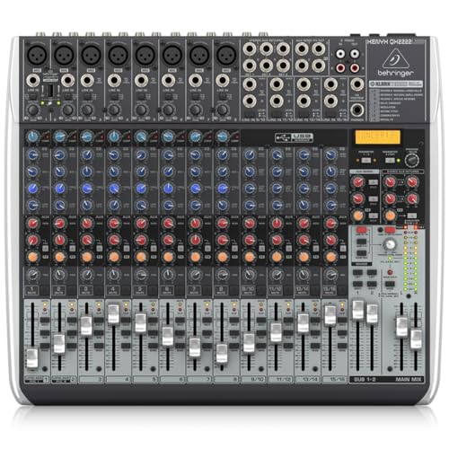 Behringer Xenyx QX2222USB Premium 22-Input 2/2-Bus Mixer mit Xenyx Mic Preamps und Kompressoren, KLARK TEKNIK Multi-FX Prozessor, Wireless Option Behringer Xenyx QX2222USB Premium 22-Input 2/2-Bus Mixer mit Xenyx Mic Preamps und Kompressoren, KLARK TEKNIK Multi-FX Prozessor, Wireless Option von Behringer