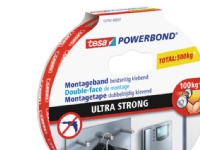 TESA Powerbond Ultra Strong, Montageband, Weiß, 5 m, Innen & Außen, 10 kg/cm, 19 mm von Beiersdorf