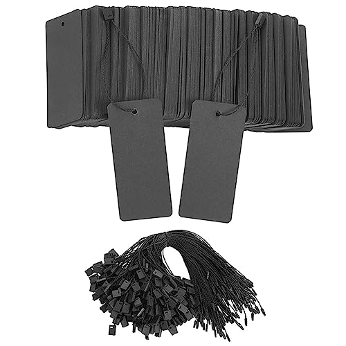 Beifenl 400 Set schwarze Preisschilder mit Schnur Geschenkanhänger mit Pins benutzerdefinierte Kleidung Tags Preisschilder von Beifenl