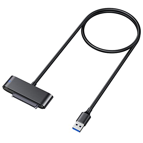 Beikell USB 3.0 auf SATA Adapter, 5Gbps High-Speed 3.0 zu SSD/HDD/2,5 Zoll SATA III Festplatten Adapter Konverter [Unterstützt UASP] mit 50cm Kabel, für Windows, MacOS, ChromeOS, Linux usw. von Beikell